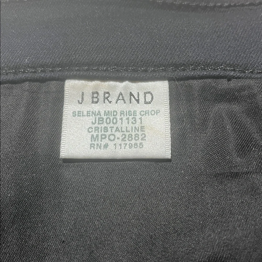 J Brand “Selena” Mid-Rise Cropped Bootcut – Size 29 — Galactic Black - Picture 9 of 10